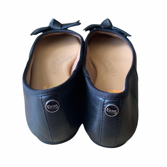 Circus by Sam Edelman Wonderlast Black Bow Preppy Classic Flats 5.5 - Picture 3 of 5